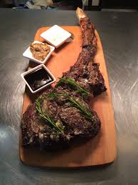 Combine the kosher salt, black pepper, and garlic powder in a small bowl. Our Famous Rangers Valley Black Onyx Tomahawk Big Boy Steak 1 5kg Of 300 Day Grain Feed Beef Cooked In Recipes Grilled Steak Recipes Tomahawk Steak Recipe
