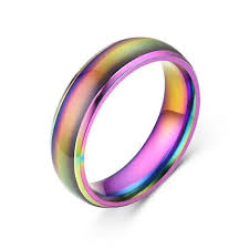 Tense, nervous, harassed, overworked stressed, overworked, and worried are three descriptors attached to this color. Rainbow Titanium Mood Ring Rainbow Mood Ring Color Changing Ring Change Color Ring Best Friend Rings Girlfriend Gifts For Her Bff Gifts Holo Jewelry Rings Valresa Com