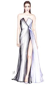 Black And White Dress Fashion Illustration Fashion Design Sketch Black And White Style