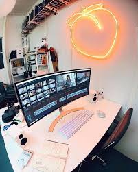 Saradietschy Back With Another Banger Workspace Desk Setup Photo Check Out Her Videos On Youtube Diy Computer Desk Desk Setup Simple Computer Desk