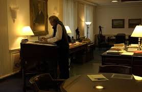 Rumsfeld And His Standing Desk Secretary Of Defense Donald H Rumsfeld Works At His Desk And Talks On The Phone While In His O How To Stay Healthy Design Home