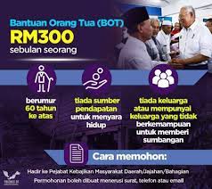 Bantuan orang tua/warga emas rm500 sebulan (bot) adalah merupakan bantuan wang ringgit sebanyak rm500 sebulan yang diberikan oleh pihak jabatan kebajikan masyarakat (jkm) kepada warga emas bagi meneruskan kelangsungan hidup dalam masyarakat untuk tahun 2021. Info Bantuan Orang Tua Bot Rm Yayasan Pasir Gudang Facebook