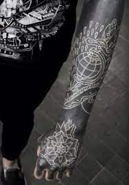 White ink tattoos may be the most attractive form of tattoos, but they are also the most delicate ones. My Geometric Blackwork Sleeve Is Getting Closer To Completion By Ben Volt Form8 Tattoo San Francisc Tatuaje Blackout Pulpos Tattoo Tatuaje De Tigre Japones