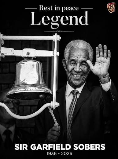 In Memory of Sir Garfield Sobers (1936 – 2026) Rest in peace to a true  titan of the game. Sir Garry Sobers wasn't just an all-rounder; he defined  what it meant to
