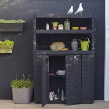 Cuando uno cuenta con un jardín en condiciones o una terraza amplia, una tumbona no puede faltar. Une Armoire De Rangement Exterieure Gris Anthracite Armoire De Jardin Armoire De Jardin Bois Armoire Exterieur