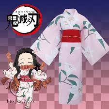 Demon Slayer Kamado Nezuko Kimono Cosplay Costume - CosplayClass