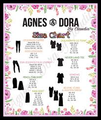 agnes dora size chart love that everything fits true to