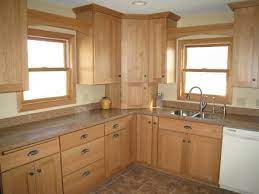 Image Of Fascinating Kitchens With Natural Oak Cabinets Also Wooden Double Hung Windows And Cabinet Cup Pulls New Kitchen Cabinets Wood Kitchen Kitchen Remodel
