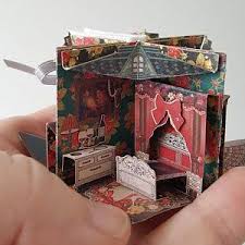 Christmas Kit European Bean Book Doll House Production Kit Miniature Pop Up Book Kit Pop Up Book Doll House Miniature Books