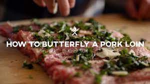 Place 2 pieces of pork in the pan and cook undisturbed until golden brown, 2 to 3 minutes. How To Butterfly A Pork Loin Tips Techniques By All Things Barbecue Youtube