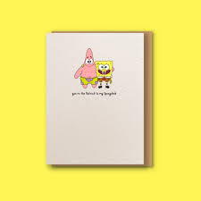 Spongebob Square Pants / Patrick Friendship / Love Card - Etsy