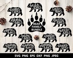 Download Bear Family Svg Files For Cricut Bear Silhouette Mama Bear Etsy Bear Silhouette Svg Files For Cricut Grammy Bear