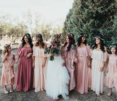Cool Girl Meets Boho In This Dreamy Arizona Vineyard Wedding Bohemian Bridesmaid Dress Bridesmaid Dresses Boho Bridesmaid Dresses