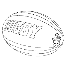 Le Dessin Represente Un Ballon De Rugby Le Ballon De Rugby Est Ovale Colorie Les Bandes En Bleu Outre Coloriage Rugby Ballon De Rugby Dessin Dessins Sportifs