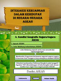 Terjadinya interaksi antar ruang dipengaruhi oleh beberapa faktor atau kondisi, antara lain sebagai berikut: 1 Interaksi Antarruang Negara Negara Asean
