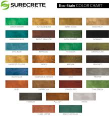 Concrete Stain Color Chart Eco Stain