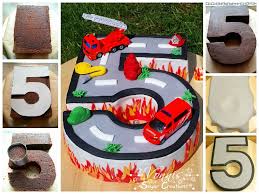 Birthday Cake Boy Number Fondant Fire Roadtruck Firefighter Geburtstag Junge Kuchen Ge Torte Kindergeburtstag Junge Junge Kuchen Feuerwehrmann Geburtstag