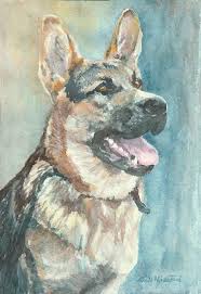 Your new best friend will come with his/her own portfolio including our new york state sales tax certificate is readily available for you to see. German Shepherd Lucie Mizutani Paintings Prints Animals Birds Fish Dogs Puppies German Shepherd Artpal