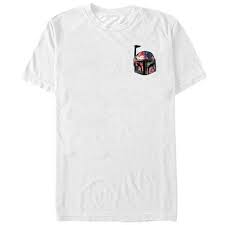 56% cotton / 44% nylon. Men S Star Wars Mini Floral Print Boba Fett Helmet T Shirt Target