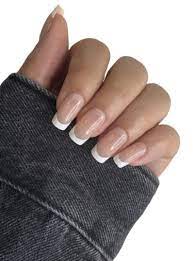 Frenchie French Tip Acrylic Nails Acrylic Nails Almond Shape French Acrylic Nails