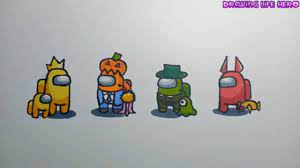 How To Draw Skin Among Us Part 4 Fun Funny Drawings Mermaid Gifs Drawings