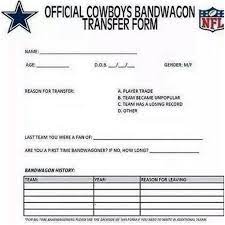 This Is The Official Bandwagon Form To Become A Cowboys Fan Nfl Cowboys Dallas Cowboys Cowboys Dallas Football