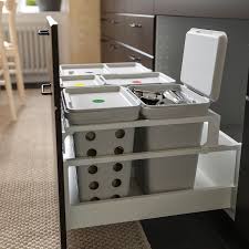 Hallbar Bin With Lid Light Gray Lower Outer Measure Depth 4 5 8 Ikea Kitchen Drawers Ikea Drawer Design