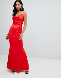 Lipsy Cowl Neck Maxi Dress In Red Asos Bridesmaid Dress Alterations Cowl Dress Cowl Neck Dress