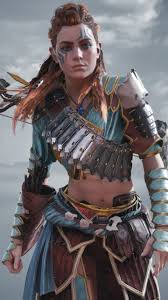 Костюм следопыта шторма и мощный лук племени карха. Aloy Portrait Horizon Zero Dawn 4k Ultra Hd Mobile Wallpaper