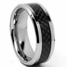 8mm Men S Tungsten Carbide Ring Wedding Band W Carbon Fiber Inaly Size 15 Tungsten Mens Rings With Images Rings For Men Mens Wedding Rings Titanium Wedding Band Mens
