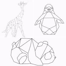 Deze Week Deelt Lianne Hoe Ze De Muur Van De Slaapkamer Van Haar Dochter Fem Versierde Met Geometrische Geometrische Kunst Origami Dieren Geometrische Tekening