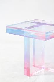 tables made with dyed acrylic resin acrylic side table resin design acrylic furniture