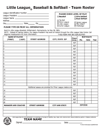 Click the green arrow with the inscription next to move on from box to box. Little League Roster Template Fill Out And Sign Printable Pdf Template Signnow