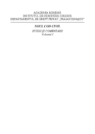 Maybe you would like to learn more about one of these? Pdf Ncc Studii Si Comentarii Vol I Pdf Institutul De CercetÄƒri Juridice Acad Andrei RÄƒdulescu And Marilena Uliescu Academia Edu