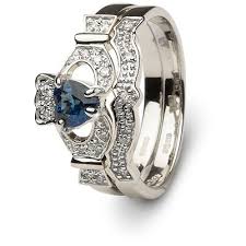 Ladies Claddagh Engagement Ring Sl 14l68wsd Claddagh Engagement Ring Wedding Ring Sets Claddagh Ring Wedding
