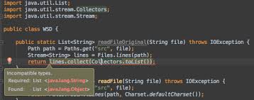 Intellij Doesn T Infer Stream Collect Type Result Stack Overflow
