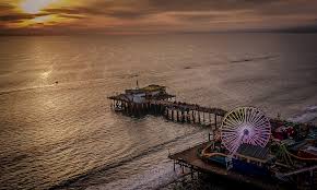 Sunset @ santa monica pier. Santa Monica Ca Usa Sunrise Sunset Times