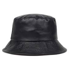 Bucket Hat Faux Leather Bucket Hats Pu Cotton Solid Top Men Apos S And Women Apos S Bucket Cap Panama Fisher In 2021 Leather Bucket Hat Mens Bucket Hats Fisherman Cap