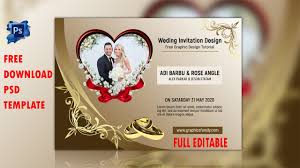Check out the editable invitations in microsoft word right here. Professional Golden Wedding Card Psd Template Free Download Ozzie Offical Youtube