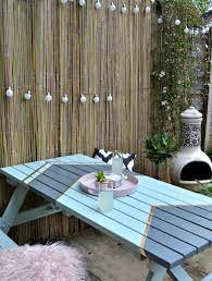 Wooden pallets can be upcycled and transformed into great outdoor furniture, such as this. How To Upcycle Your Garden Furniture Tidylife