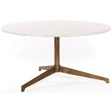 Accent your living room with a coffee, console, sofa or end table. Helen Round Coffee Table Raw Brass High Fashion Home
