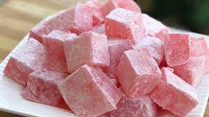 Turkish delight or lokum is a family of confections based on a gel of starch and sugar. Authentic Turkish Delight Recipe Lokum Recipe Youtube