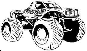 Monster truck coloring pages are a fun way for kids of all ages, adults to develop creativity, concentration, fine motor skills, and color recognition. Avenger Monster Truck Monster Truck Coloring Pages Monster Trucks Truck Coloring Pages