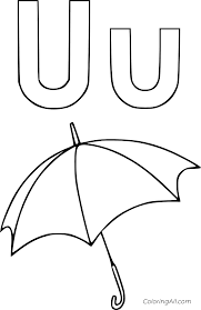 The coloring page is printable and can be used in the classroom or at home. Simple Letter U And An Umbrella Coloring Page Coloringall