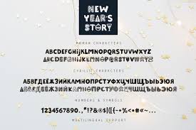 New Year S Story By Chekart Christmas Fonts Story Newyear