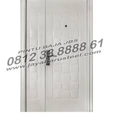Daun pintu minimalis, bahan kayu mahoni: Jual Jbs Pintu Rumah Minimalis 2 Pintu Besar Kecil Kota Surabaya Steel Door Indonesia Tokopedia