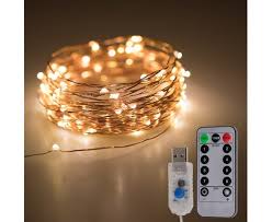 Usb Led Fairy Lights W Remote Control Copper Wire 32ft Super Bright Leds