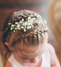 Modèle de coiffure mariage cheveux courts à ondulations style bohème et jolies fleurs. Coiffure Petite Fille Mariage 30 Superbes Idees Pour Les Fillettes D Honneur