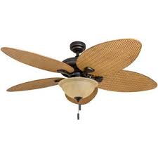 Bay Isle Home 52 Mccall Tropical 5 Blade Ceiling Fan Finish Bronze In 2020 Ceiling Fan Tropical Ceiling Fans Coastal Ceiling Fan