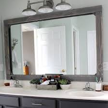 Diy Rustic Wood Mirror Frame Covers Existing Bathroom Mirrors Full Tutorial Wood Mirror Bathroom Bathroom Mirrors Diy Large Bathroom Mirrors